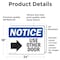 Signmission Use Other Door (Right Arrow) Sign With Symbol, 24 in W x Rectangle, Vinyl Decal OS-2PACK-NS-D-1824-L-18804 - alternate 6